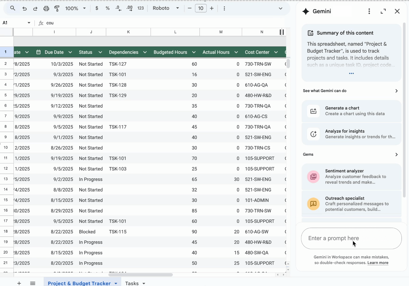 Google Gemini leaves