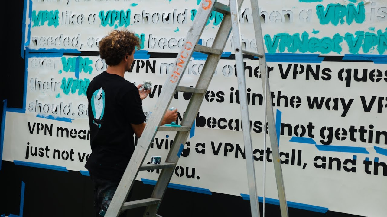We painted the most ridiculous VPN announcement in the world - YouTube