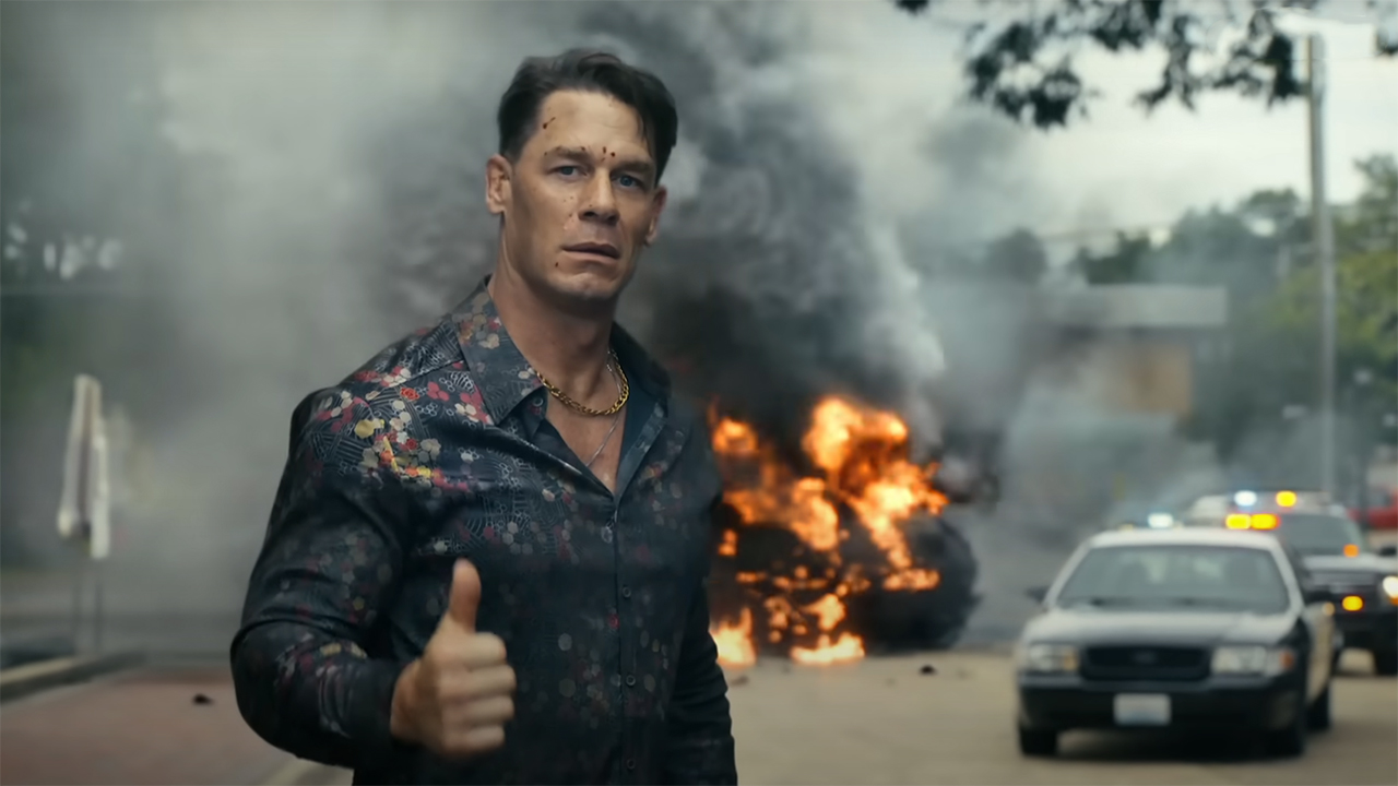 Christopher Smith giving a boost with a fire car in the background in season 2 of the Pacific 2