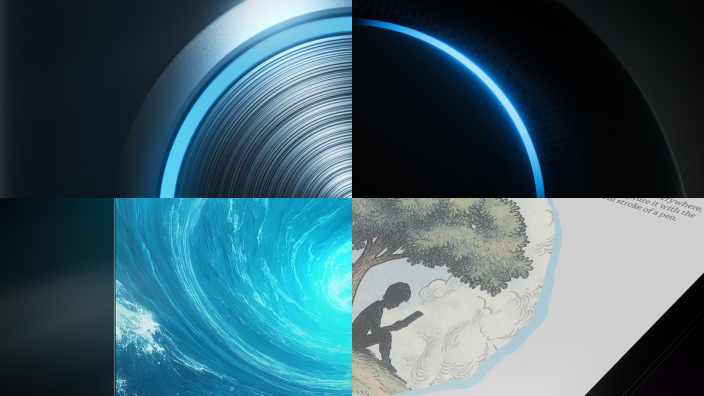 An Amazonian teaser showing new echo and Kindle devices