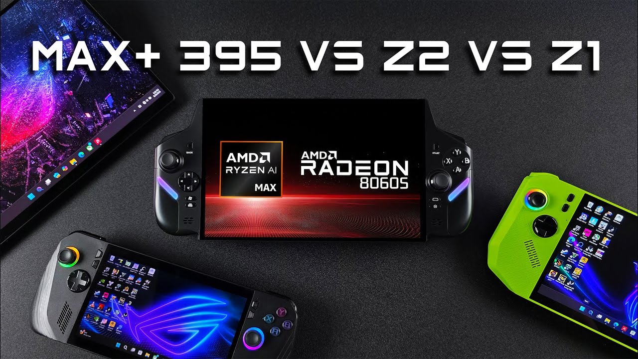 Ryzen max + 395 knees arrive! 25W vs z1 and z2 extreme - youtube