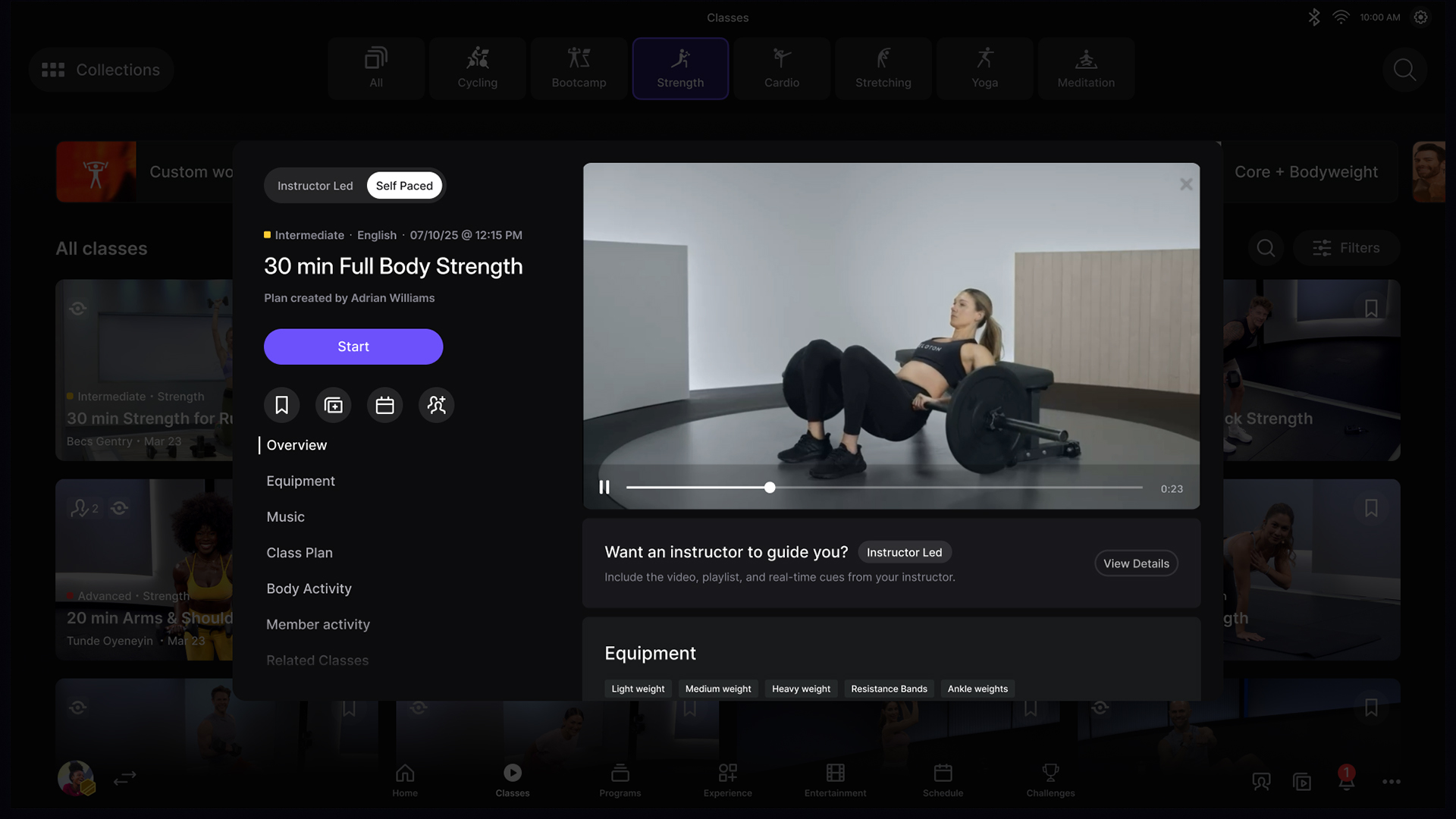 Peloton cross training series