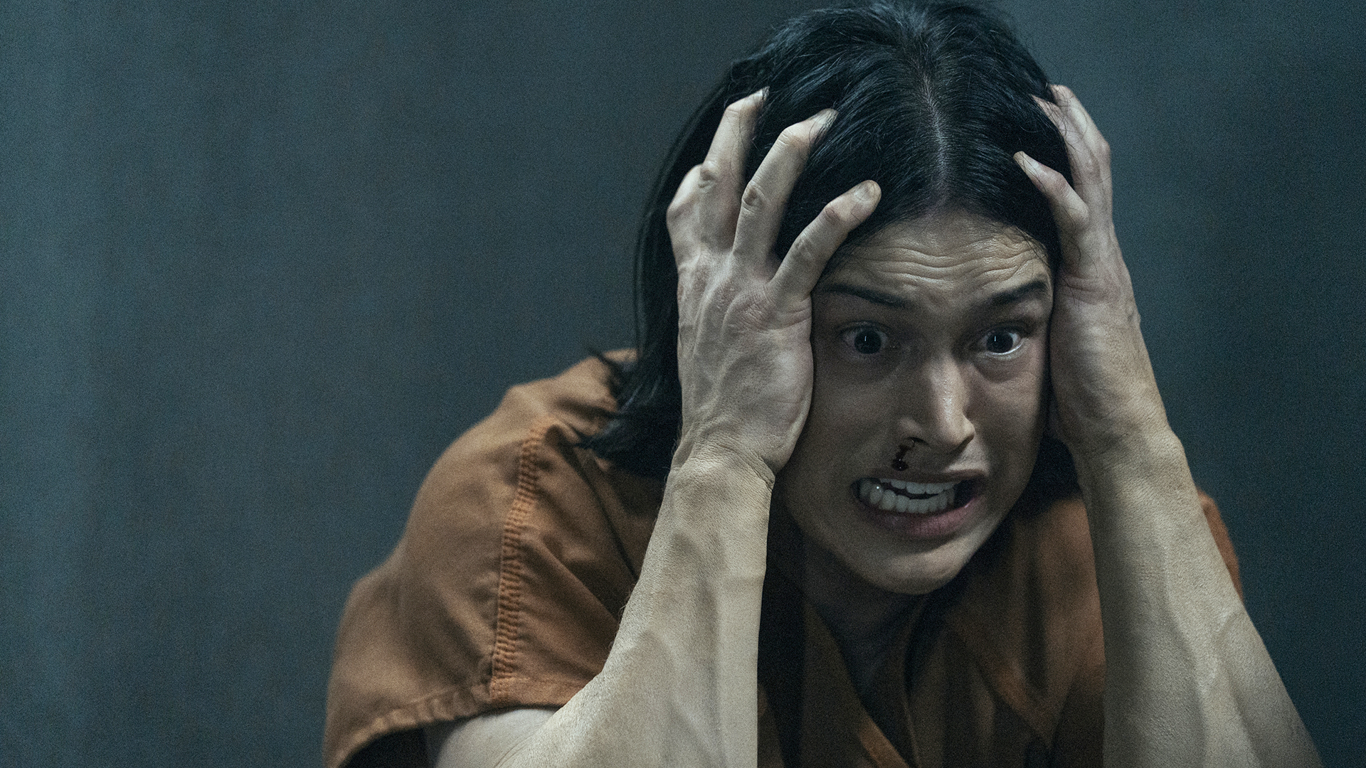 Jordan stands his head with pain in episode 5 of season 2 of Gen V