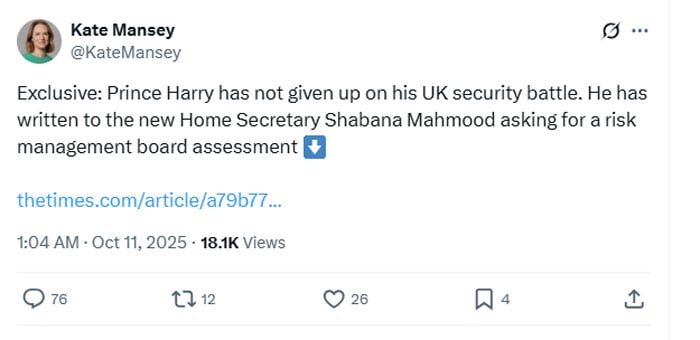 Prince Harry takes another important step for UK security