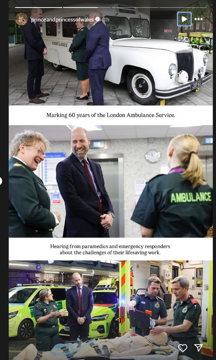 Prince William celebrates 60 years of London Ambulance Service