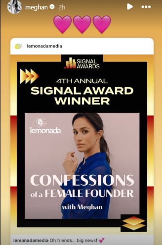 Meghan Markle scores major win for Confessions of Female Founder podcast