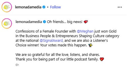 Meghan Markle scores major win for Confessions of Female Founder podcast
