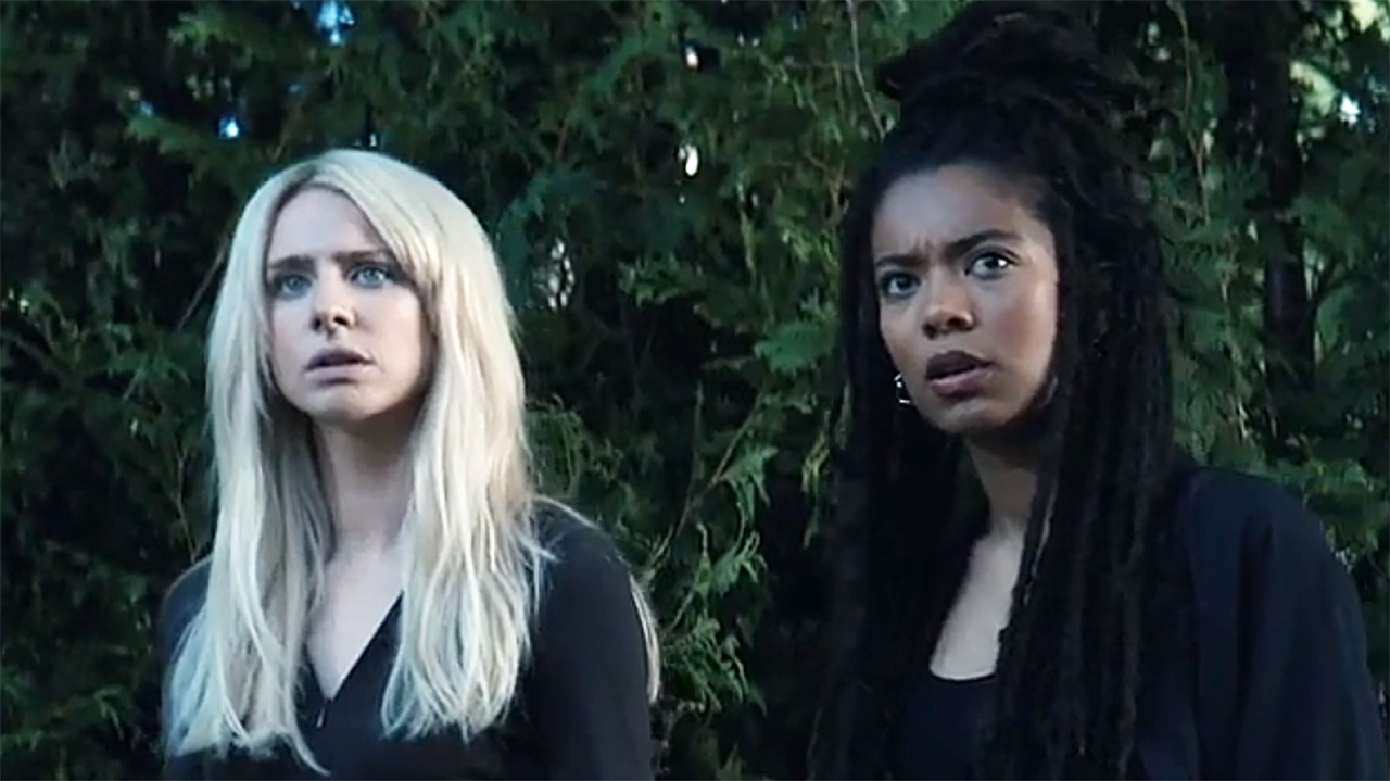 Cate and Marie look surprised in episode 7 of season 2 of Gen V