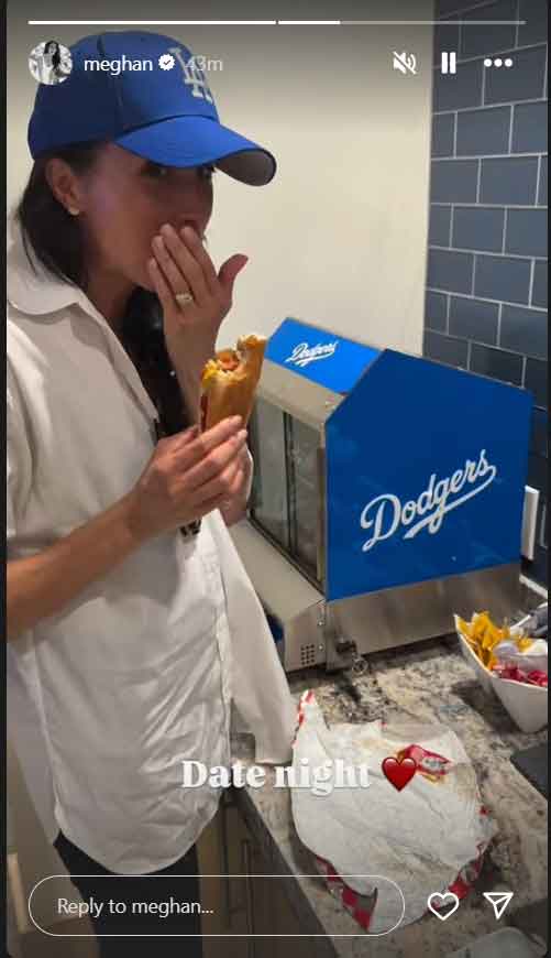 Unfazed by boos at Dodgers game, Meghan Markle celebrates date night