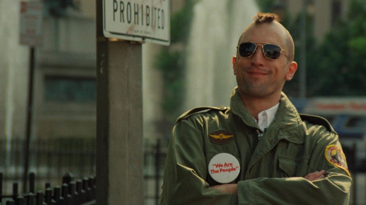 Robert de Niro as a taxi driver