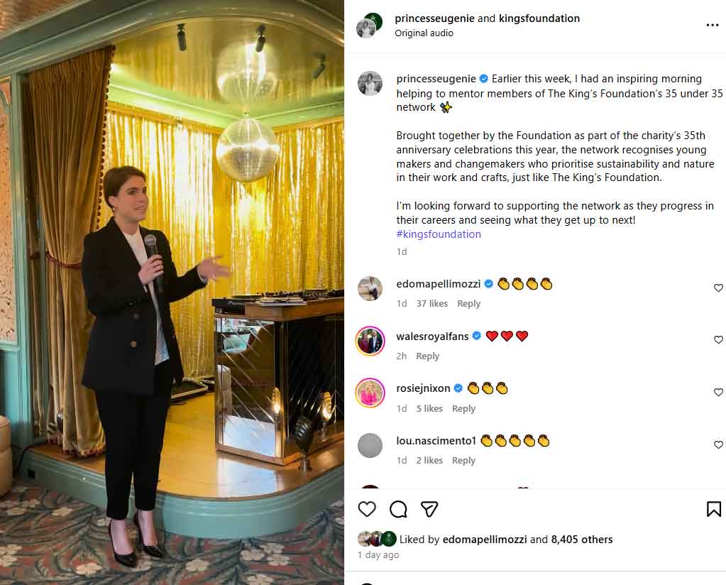 Princess Beatrice's husband supports Princess Eugenie as she represents King Charles