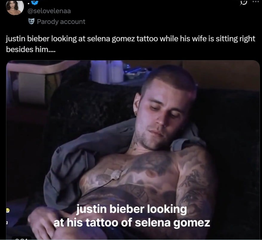 Selena Gomez's tattoo leaves Hailey Bieber stunned as Justin watches in viral clip
