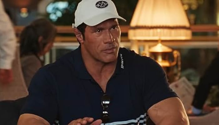 Dwyane Johnson as Mark Kerr in The Smashing Machine