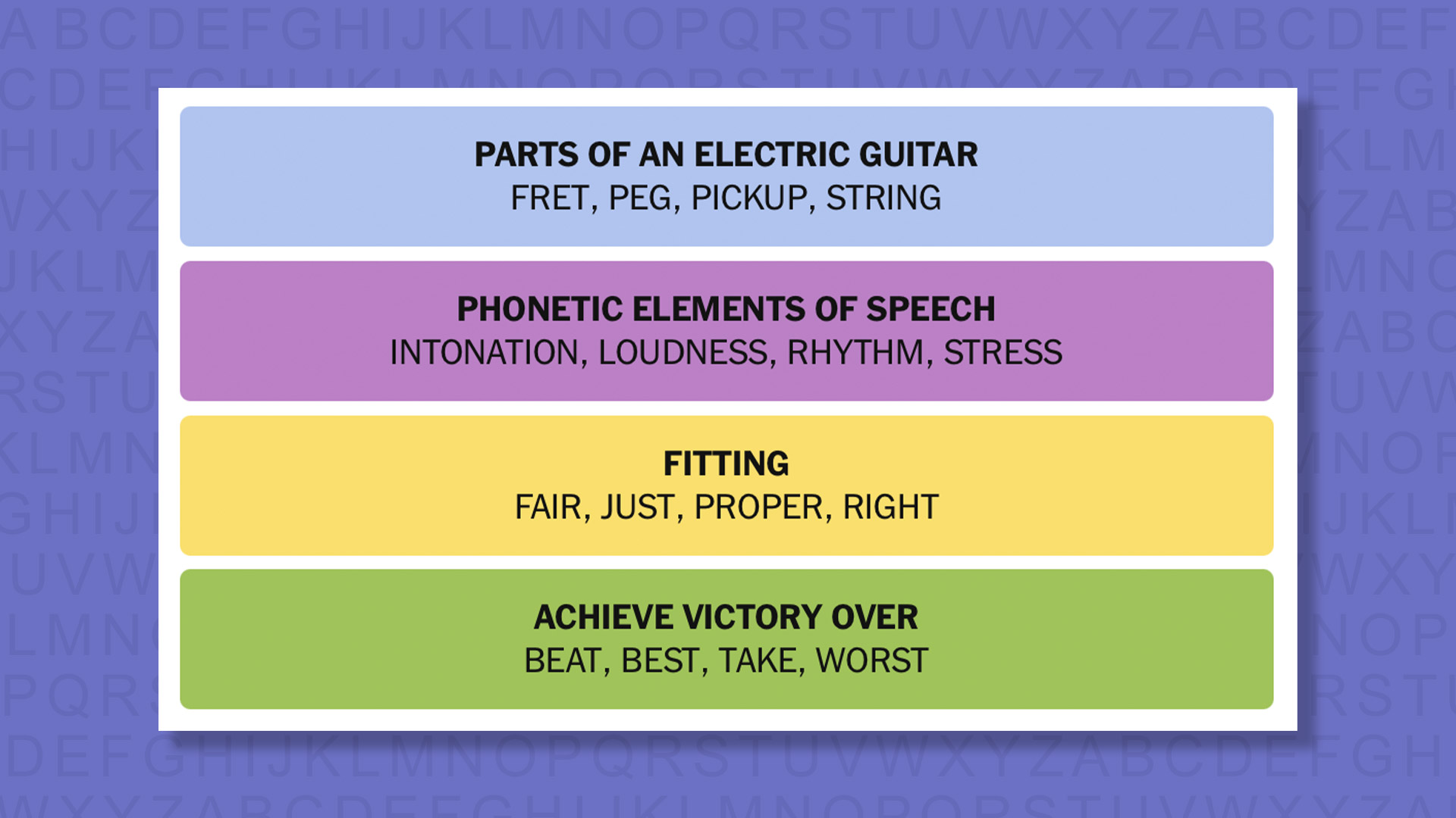 NYT Connections answers for the game 901 on purple background