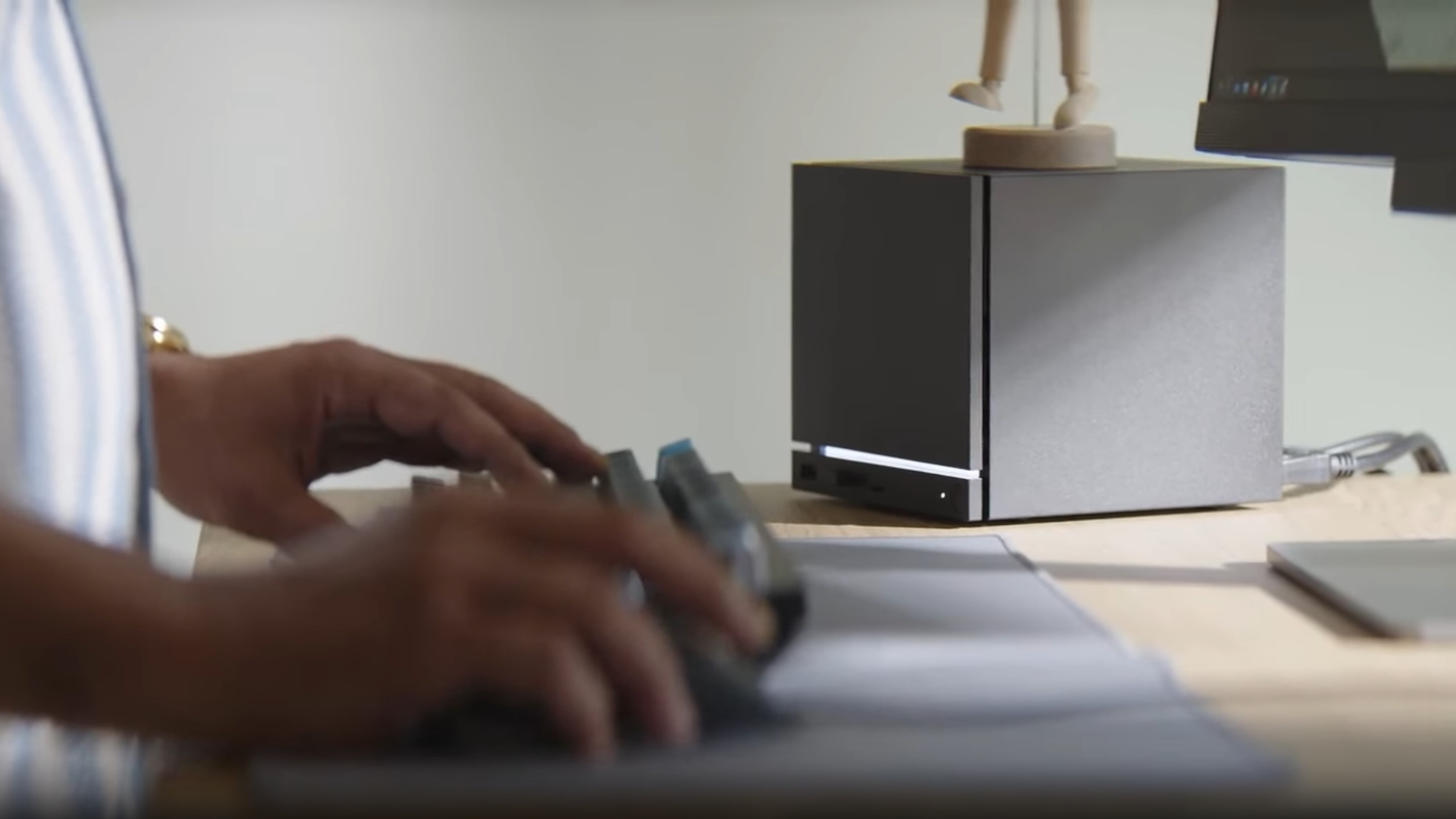 Person using a PC Steam Machine