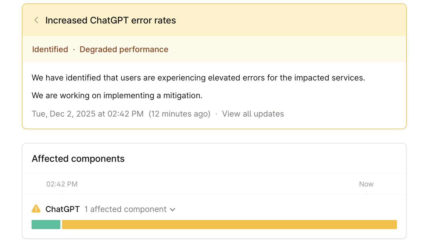 ChatGPT error