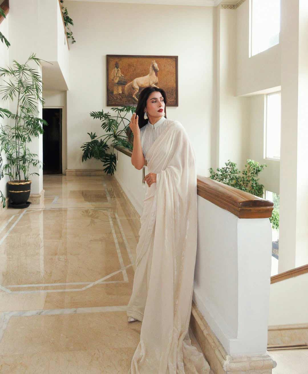 Pakistani actress Ayeza Khan poses during a photoshoot. -Instagram/@ayezakhan.ak