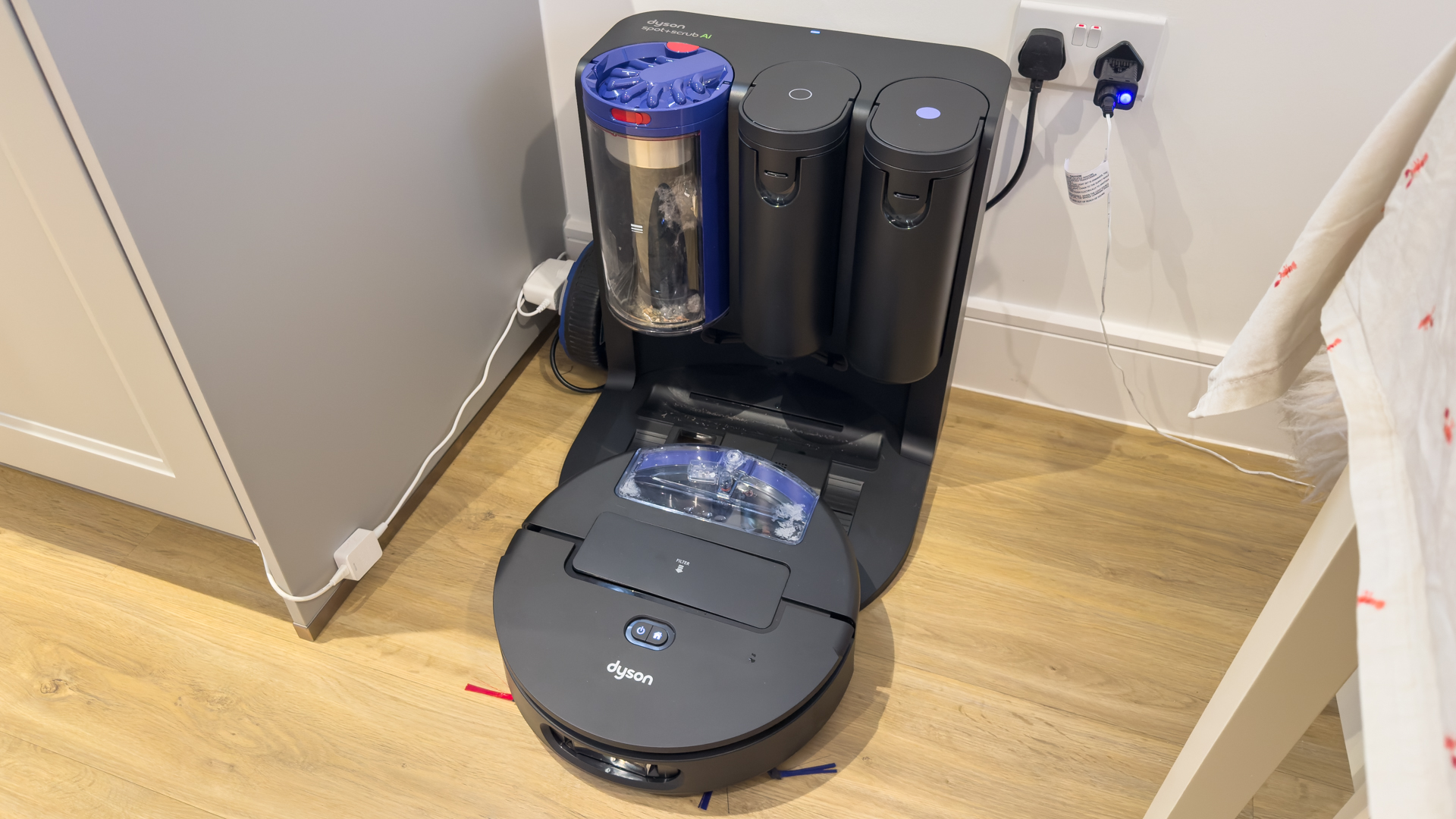 Dyson Spot+Scrub Ai robot vacuum cleaner in tester's home