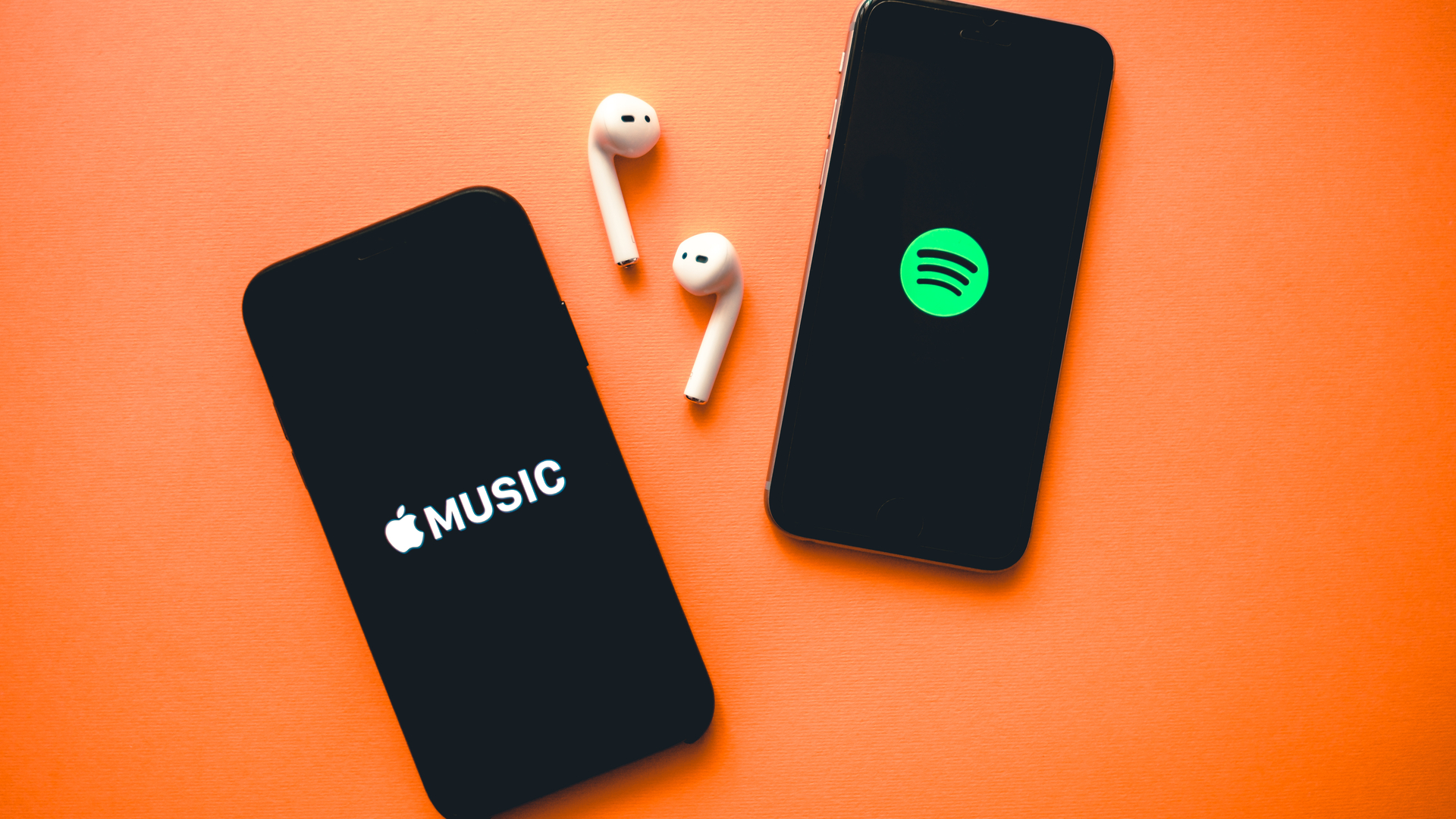 Spotify and Apple Music, side by side