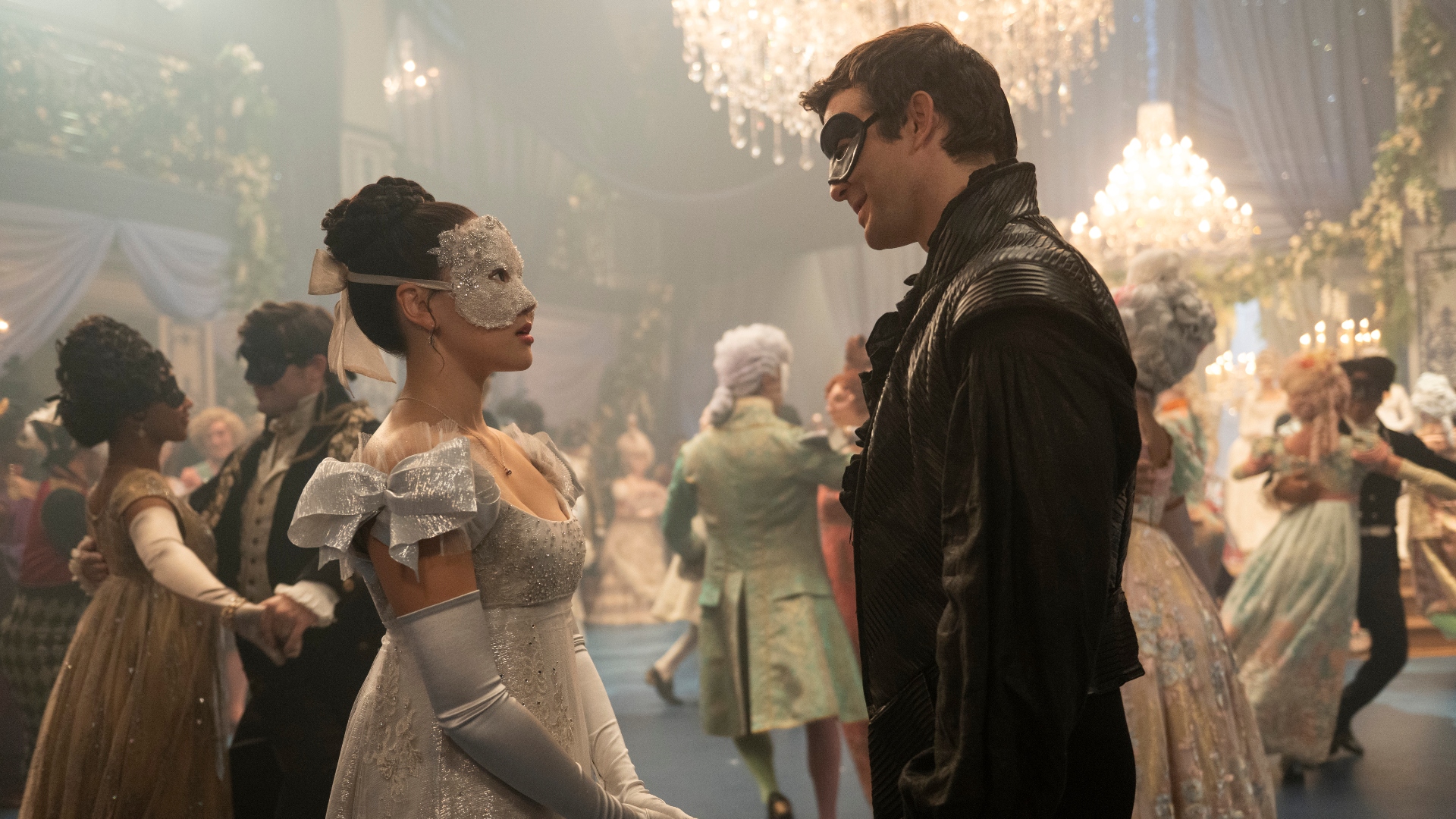 Sophie and Benedict smile at each other in season 4 of Bridgerton