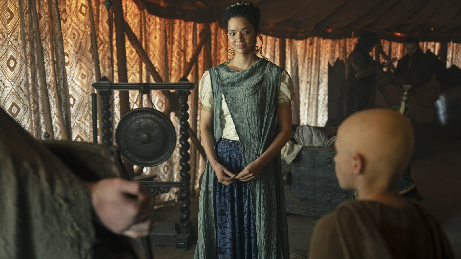 Tanselle watches a Dunk and an Egg off-screen in Episode 2 of A Knight of the Seven Kingdoms