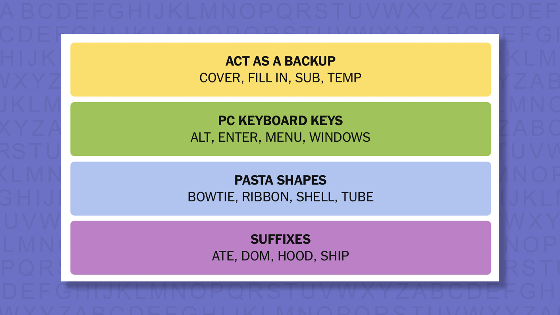NYT Connections answers for game 959 on purple background