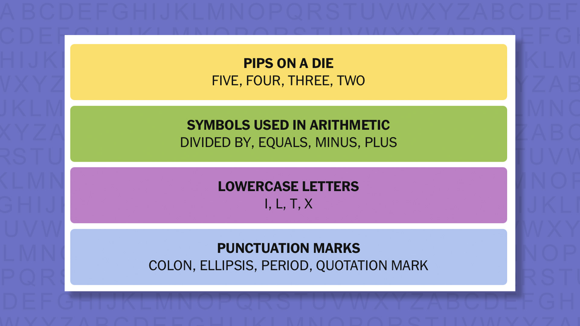 NYT Connections answers for game 972 on purple background