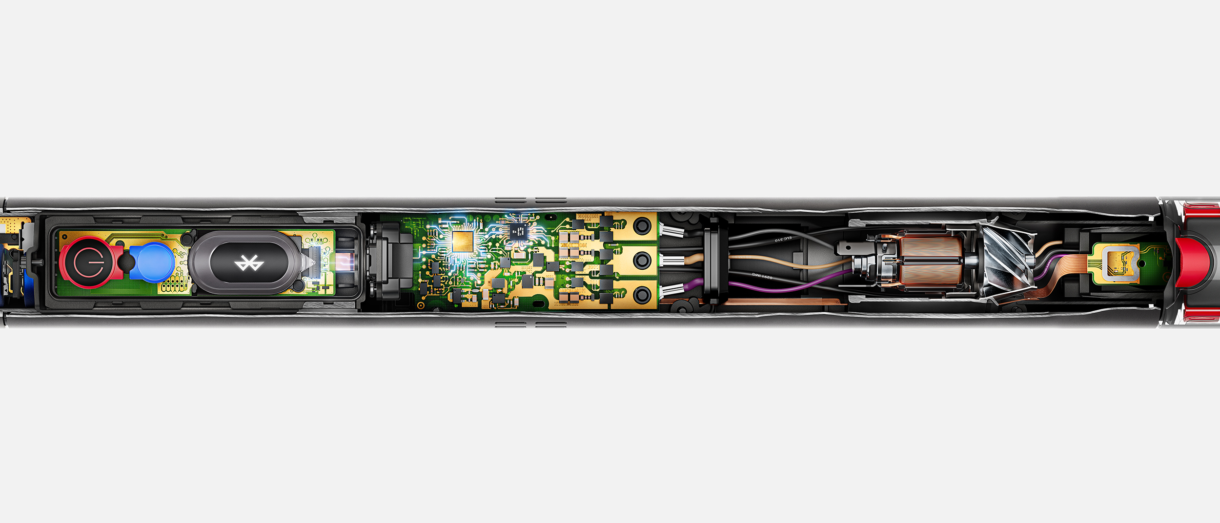 Graphic showing the internal workings of the Dyson PencilVac