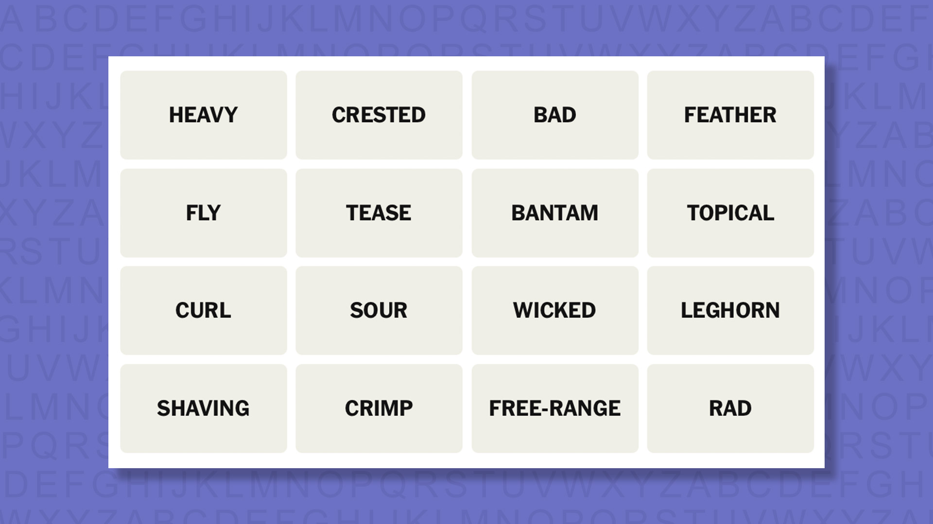 NYT Connections tips for game 983 on purple background