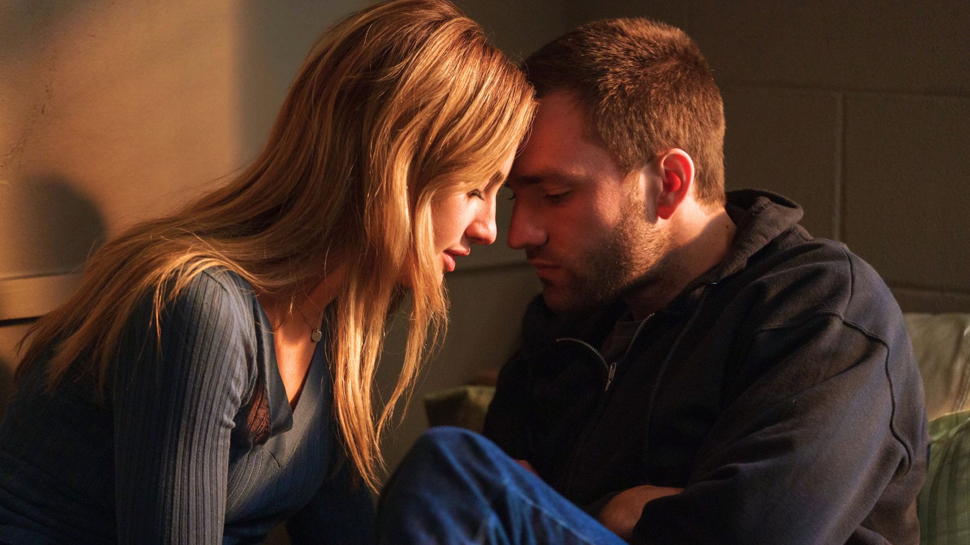 Lucy and Stephen lean together