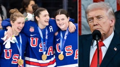 American women's hockey players make jokes about the men's team in 