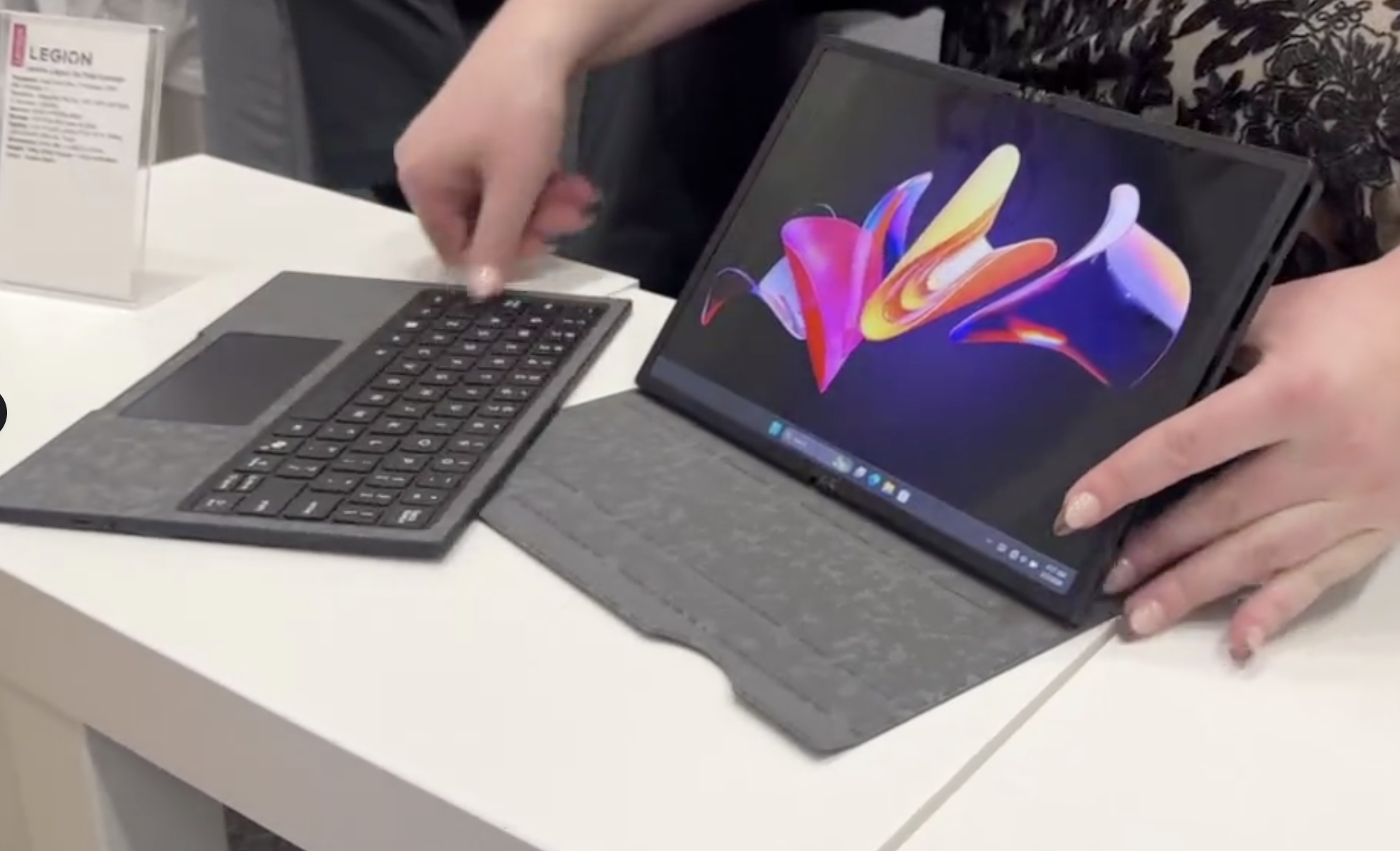 Photos of Lenovo's concept laptops at MWC 2026