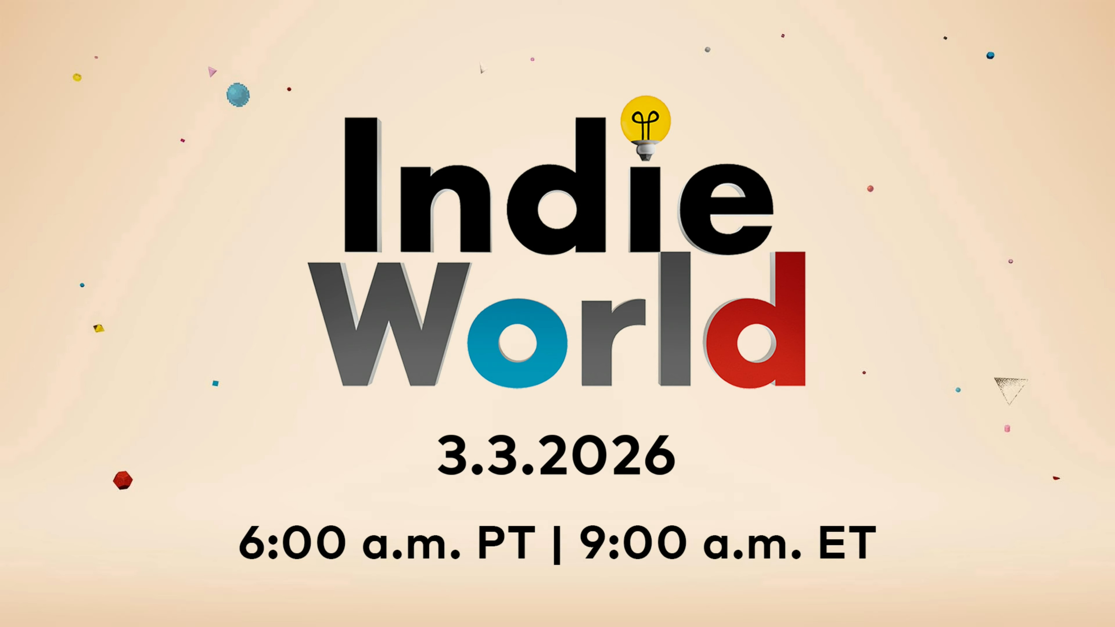 A screenshot from the March Nintendo Indie World live stream