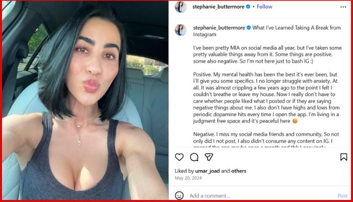 Credit: Screenshot via Instagram @Stephanie_buttermore.