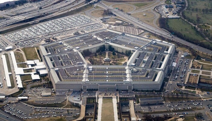 The Pentagon is seen from the sky in Washington, United States, March 3, 2022, more than a week after Russia invaded Ukraine. -Reuters