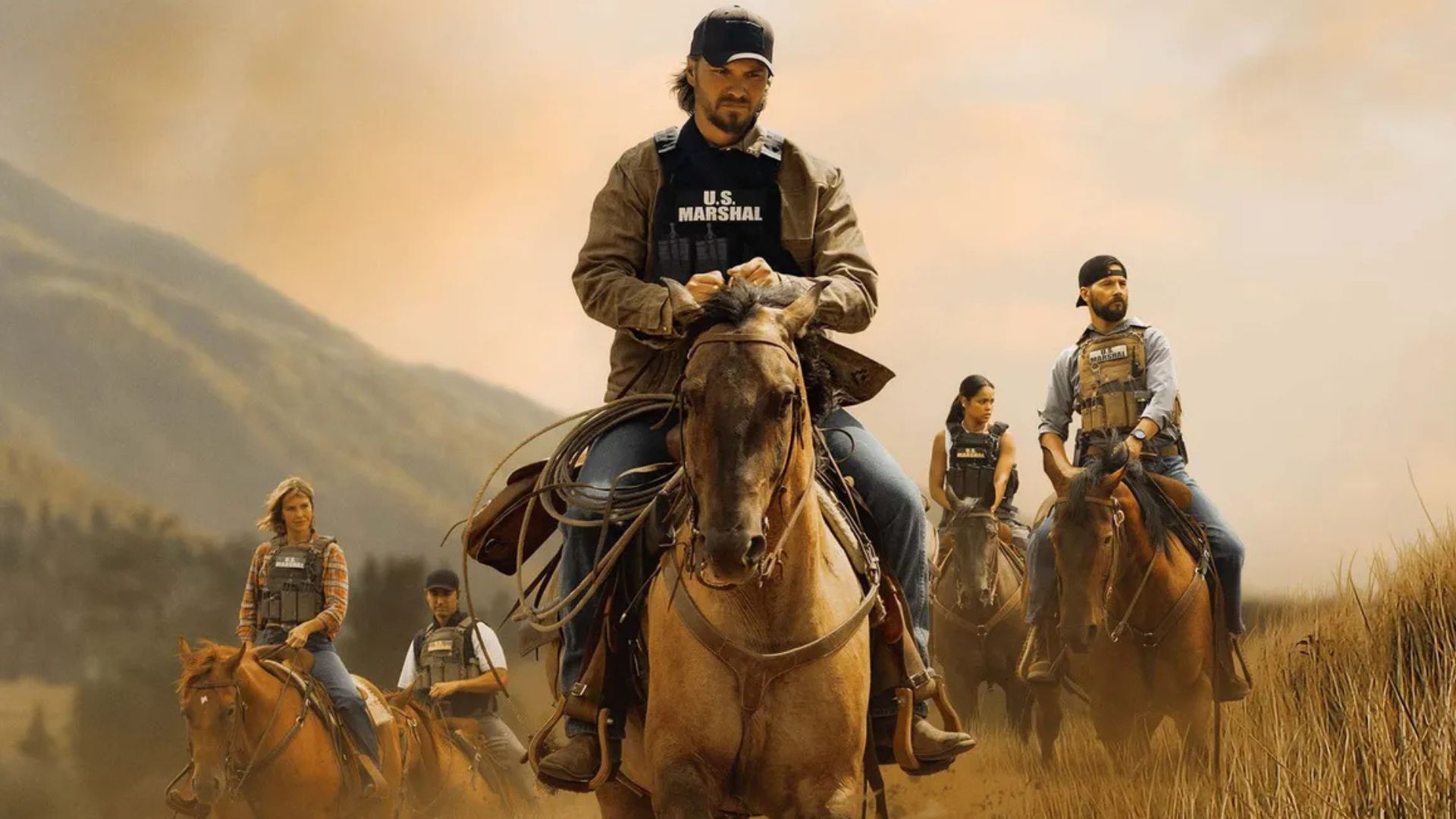 The cast of Marshals on Horseback