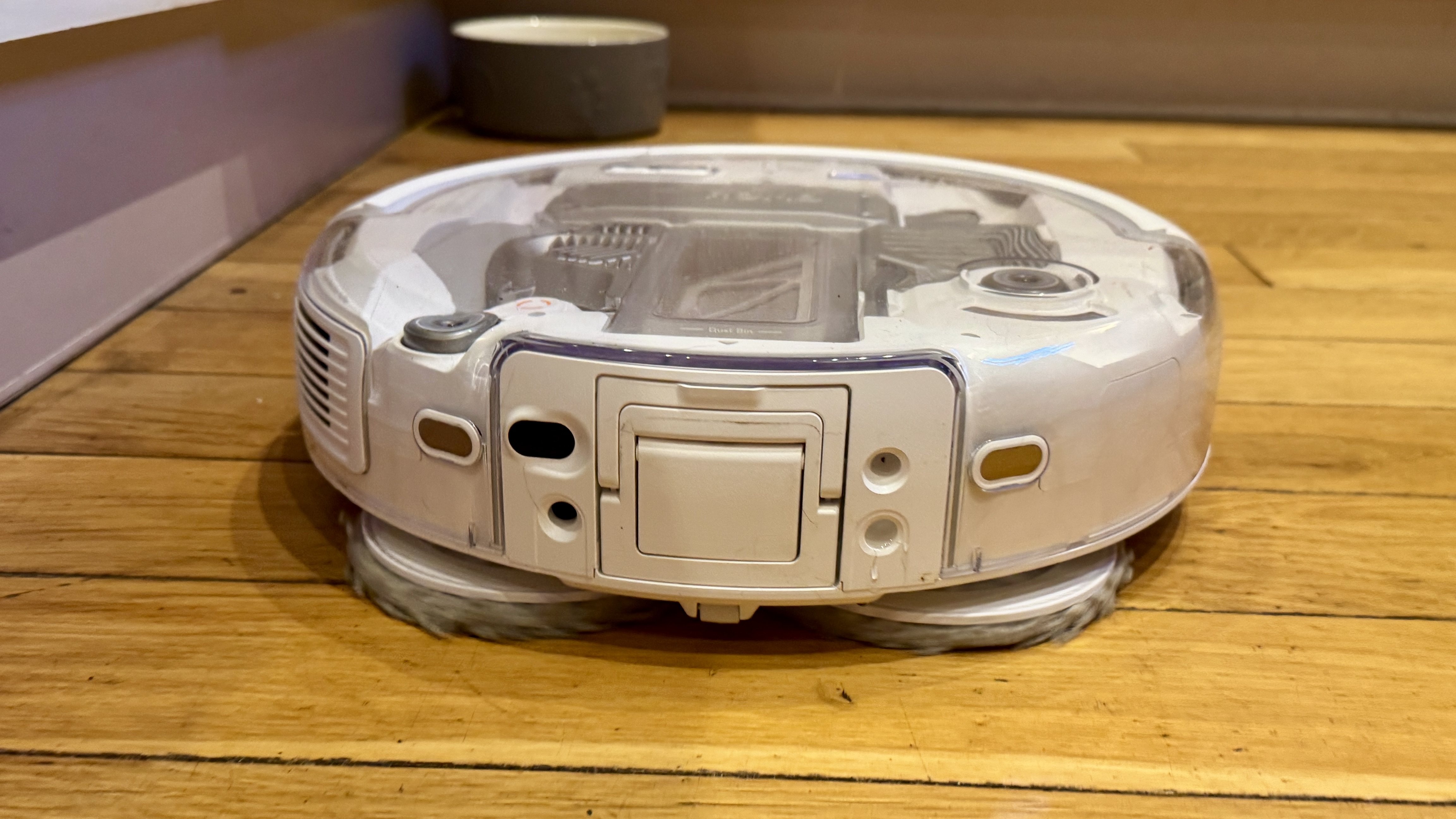 DJI Romo P robot vacuum cleaning hard floor