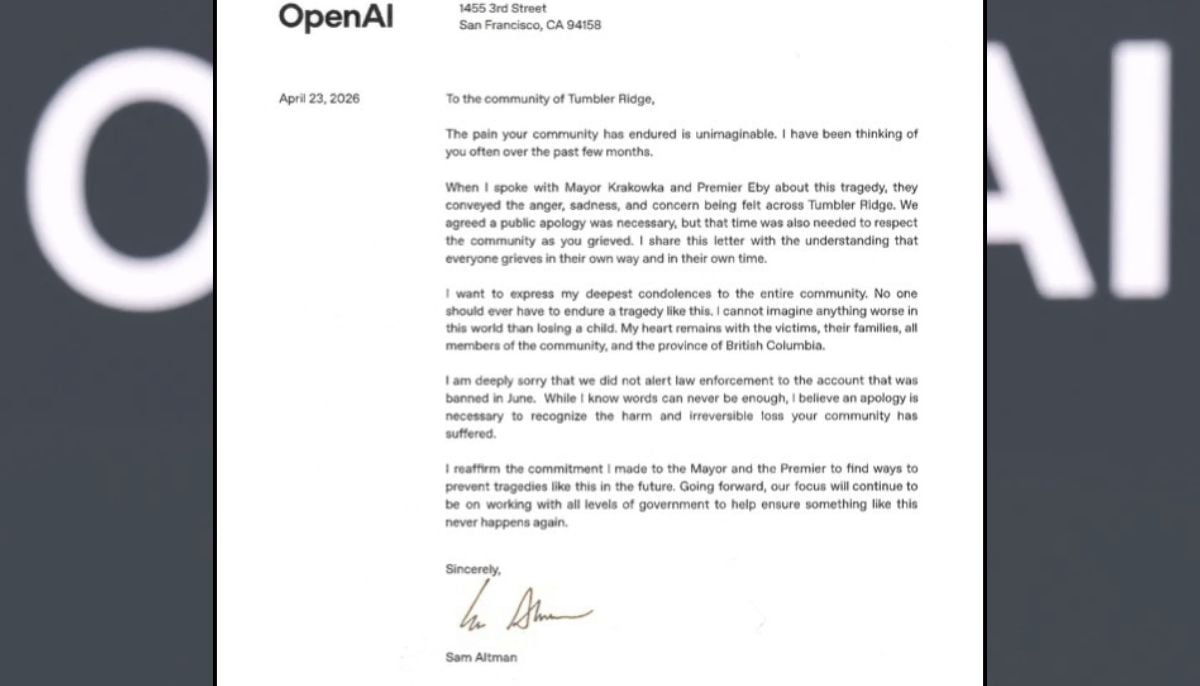 Sam Altman apologizes for not alerting police before mass shooting in Canada