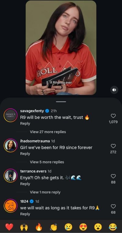 Rihanna's Team Reaches Out to Billie Eilish as R9 Buzz Grows