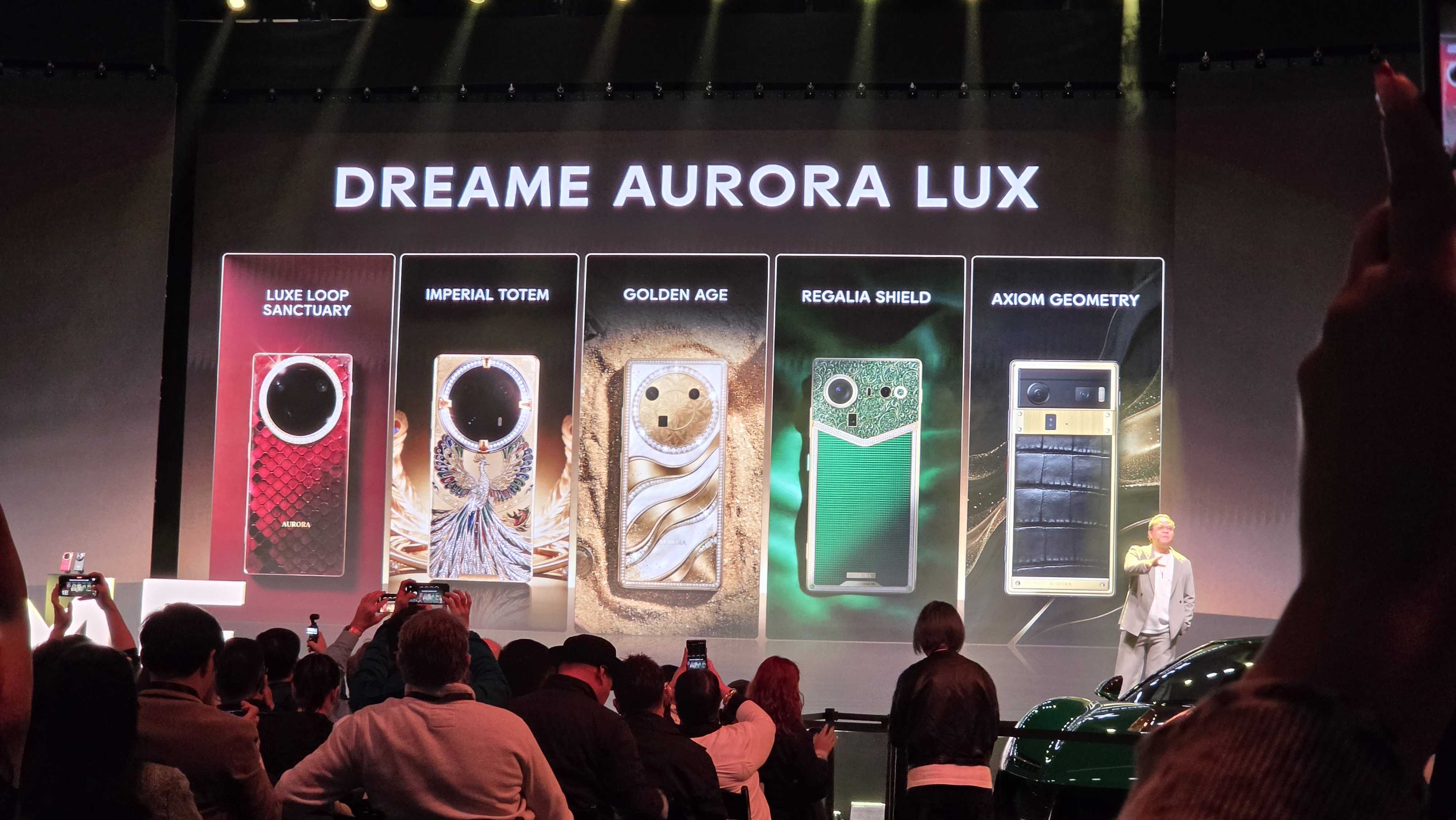 The Dreame Aurora smartphone on stage at Dreame Next