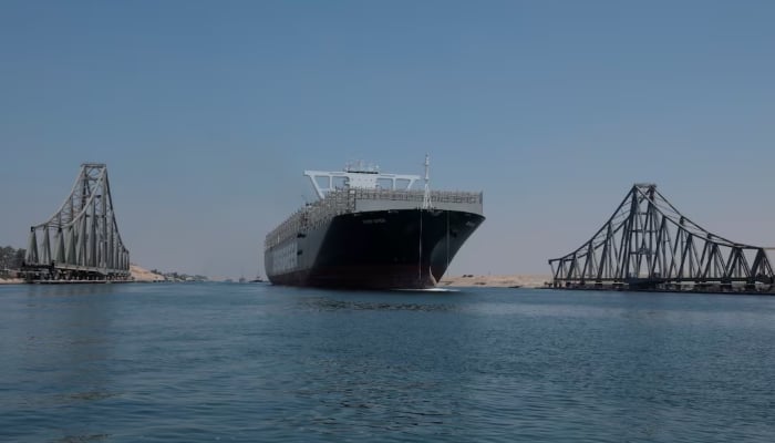 Ever Given, one of the world's largest container ships, is seen after passing through the Suez Canal in Ismailia, Egypt, August 20, 2021. — Reuters