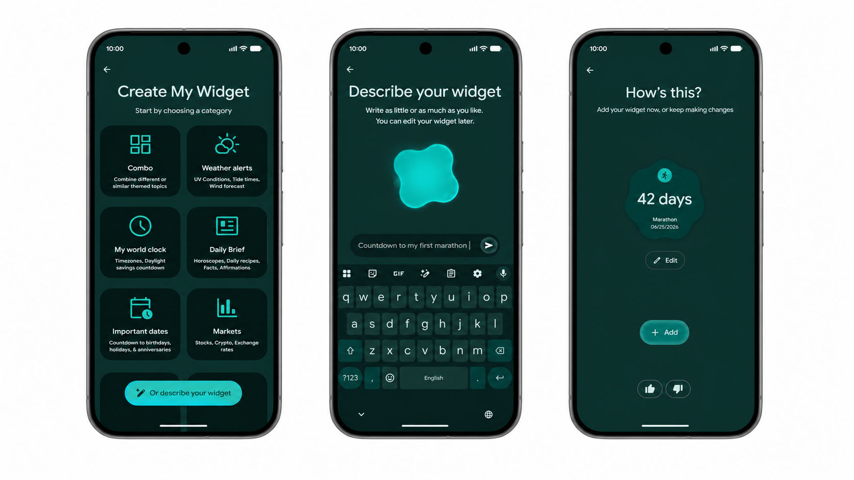 Creation of Gemini widgets.