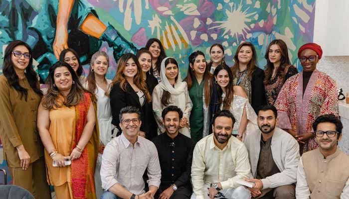 A group photo of influential Pakistanis gathered to discuss the way forward to improve education standards in Pakistan. — Betty Laura Zapata for the Malala Fund