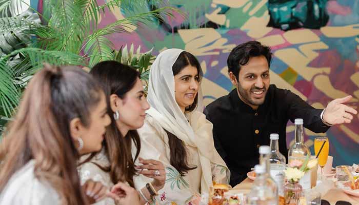 Nobel laureate Malala Yousufzai among the group of education activists. — Betty Laura Zapata for the Malala Fund