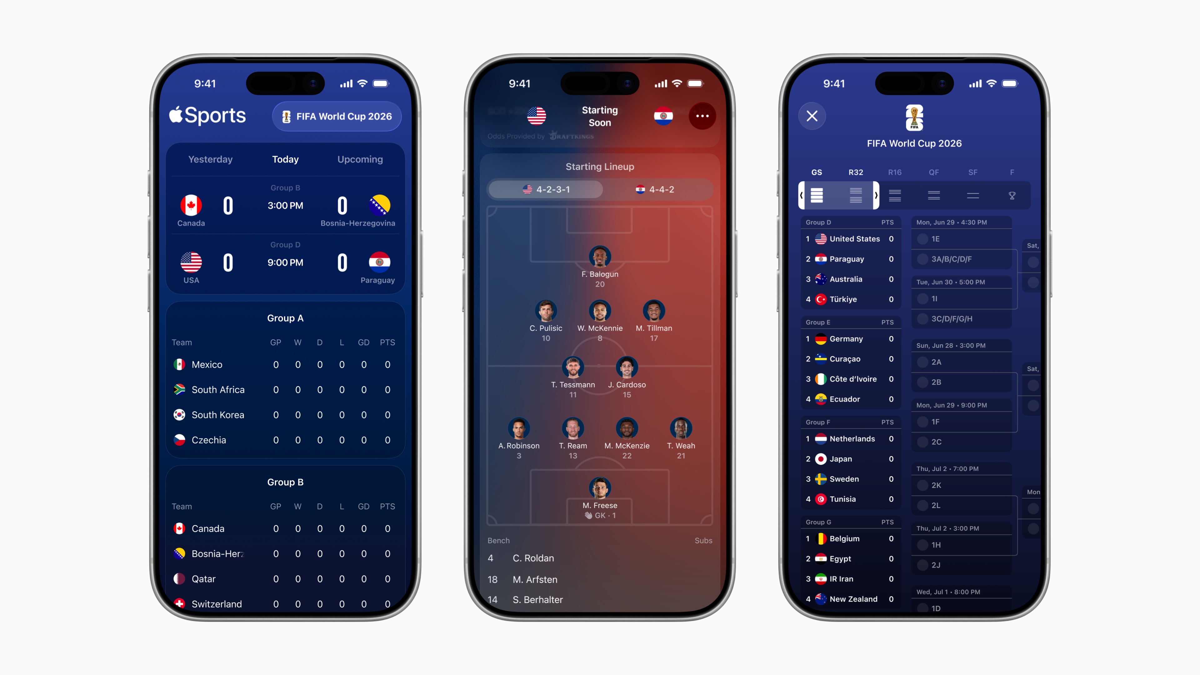 FIFA updates to the Apple Sports app