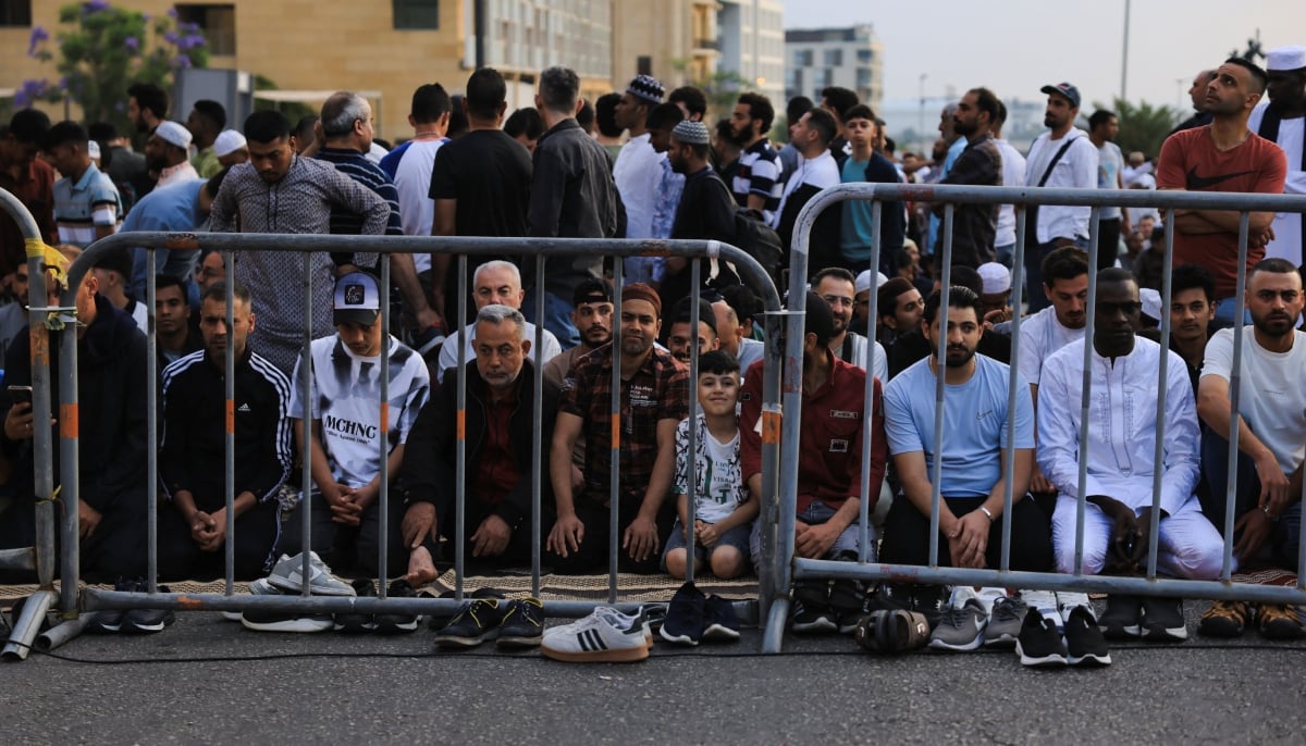 People gather at the Mohammad Al Amin Mosque to attend Eid ul Adha prayers, in Beirut, Lebanon, May 27, 2026. — Reuters