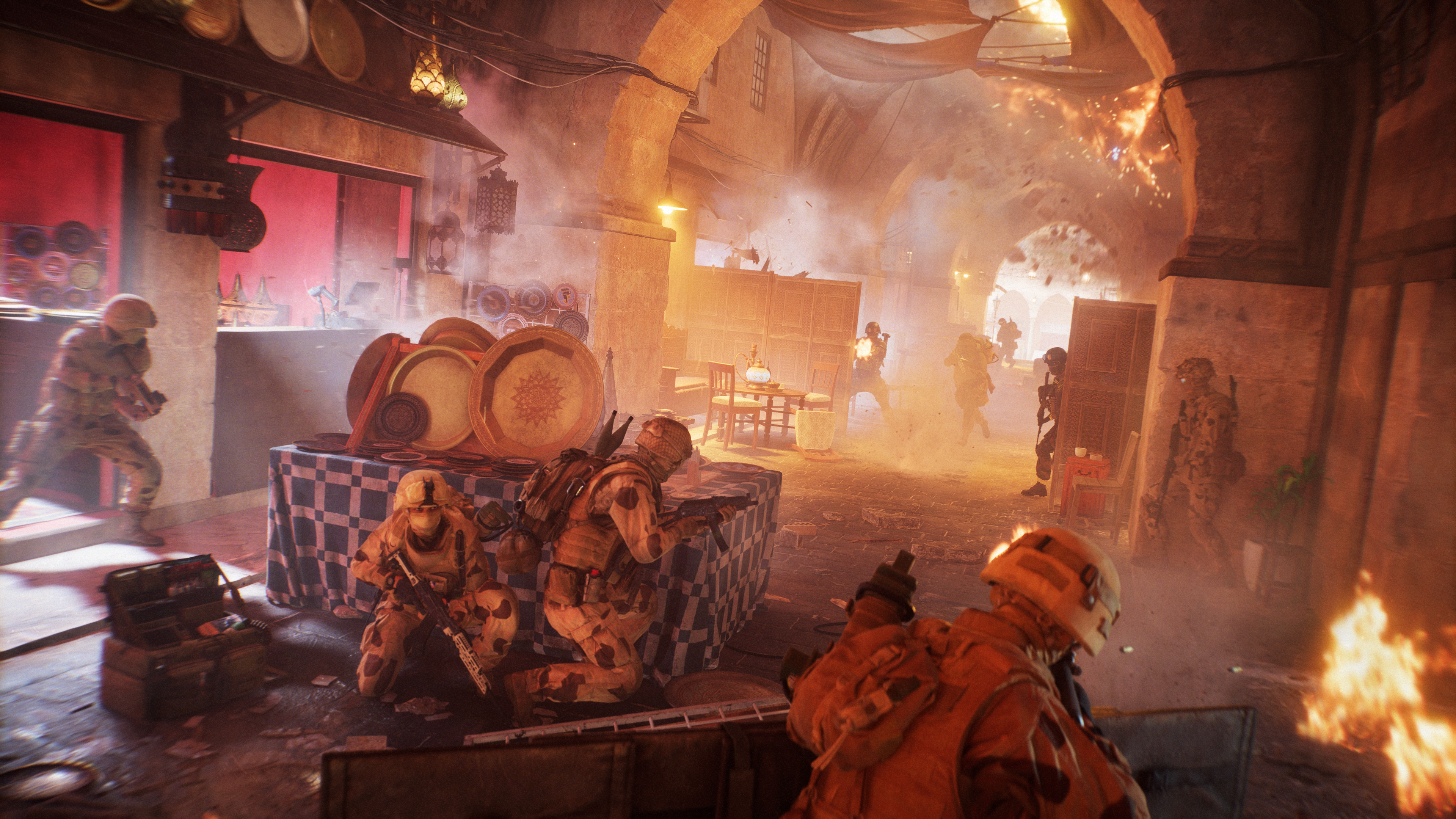 A promotional action photo of online players in Battlefield 6 Season 3.