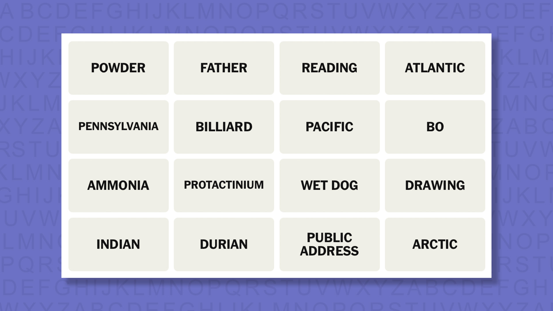 NYT Connections tips for game 1083 on purple background