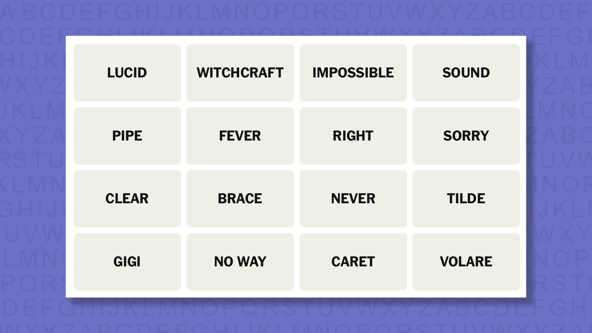 NYT Connections tips for game 1084 on purple background