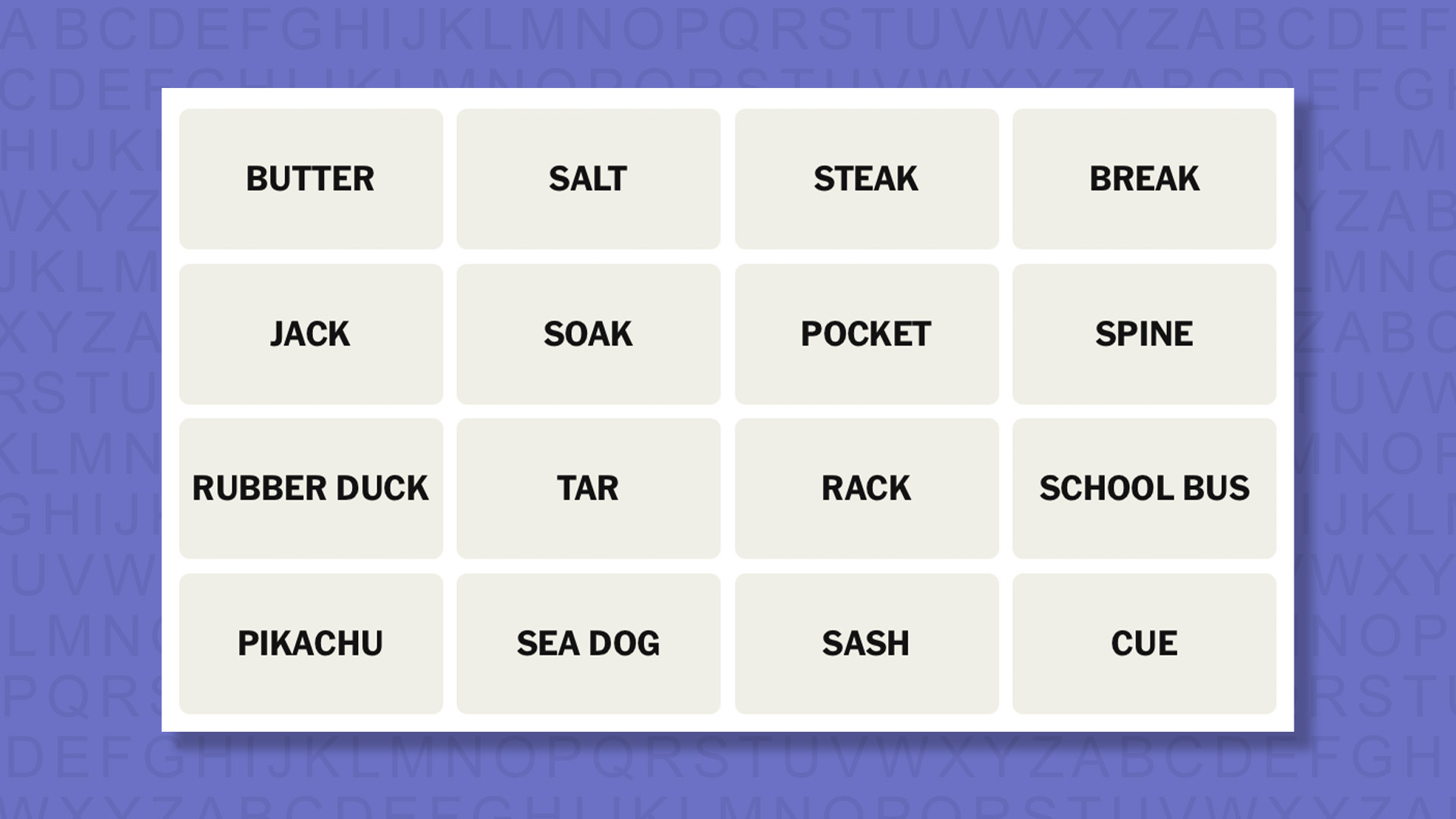 NYT Connections tips for game 1085 on purple background